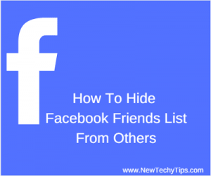 how can i hide my friends list on Facebook