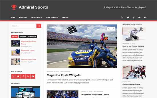 wordpress blog themes free - admiral