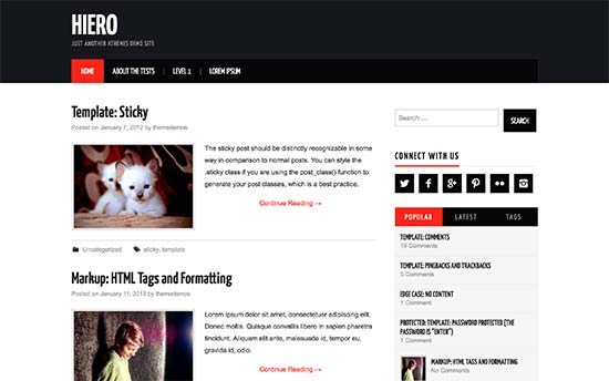 free wordpress personal blog themes - hiero