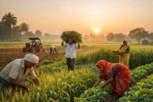 kisan diwas celebrating Indian farmers and agriculture