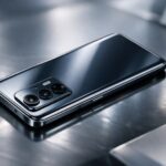 Realme 16 Pro smartphone with premium design and advanced camera setup showcased in a modern studio-style background