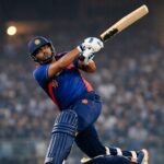 Sarfaraz Khan playing an aggressive batting shot during Vijay Hazare Trophy match