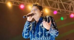 Abhijit Majumdar, renowned Odia music composer, during a public music event