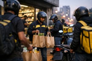 Blinkit 10 minute delivery branding update reflecting changes in India’s quick commerce industry and delivery partner safety focus.