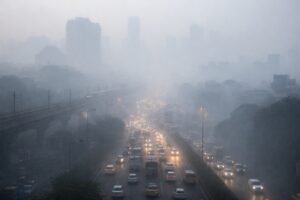 Dense fog in Delhi-NCR reducing visibility amid cold wave and severe air quality conditions