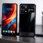 Lava Blaze Duo 3 smartphone showing front AMOLED display and rear secondary AMOLED screen with camera module