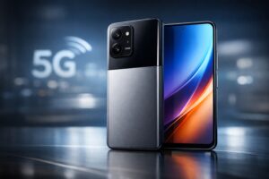 POCO M8 budget 5G smartphone launching in India with AMOLED display and modern design