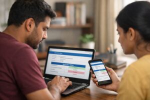 rrb ntpc graduate application status being checked online by candidates on official railway recruitment portal