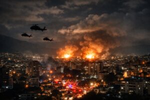 Venezuela crisis as explosions light up Caracas amid sudden political upheaval and rising global tensions