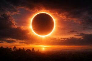 17 feb 2026 grahan time in india ring of fire solar eclipse timing visibility explained with annular solar eclipse astronomy concept
