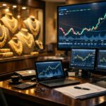 Kalyan Jewellers showroom with gold jewellery displays representing kalyan jewellers share price movement after strong Q3 earnings results.