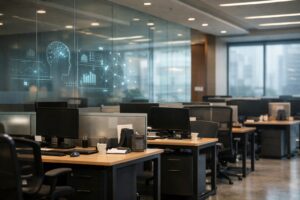 Livspace shakeup showing corporate office environment after AI-led layoffs affecting 1,000 employees and leadership exit.