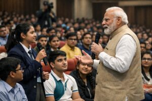 pariksha pe charcha 2026 event where Prime Minister Narendra Modi interacts with students discussing exam stress, study strategies and motivation ahead of board exams