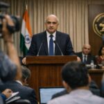 RBI governor announcing rbi policy feb 2026 monetary policy decision with repo rate unchanged during rbi mpc meeting press conference