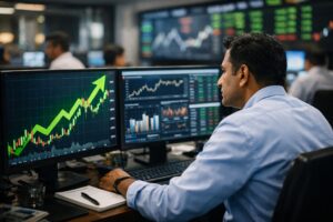 sbi share price today stock market chart showing strong rally after State Bank of India quarterly earnings with bullish momentum in sbi bank share price