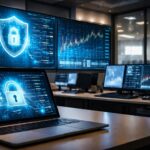 Vijay Kedia cybersecurity investment concept showing digital security technology environment representing India cybersecurity stock market growth and investor strategy.