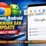 Chrome Android bookmark bar update showing bookmarks toolbar on smartphone screen