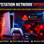 PlayStation Network outage fix guide showing PS5 and PS4 solutions for PSN login and server issues