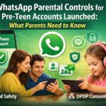 WhatsApp parental controls for pre-teen accounts interface showing child safety features, parental approval settings, and messaging privacy tools for kids.