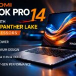 Xiaomi Book Pro 14 premium AI laptop with Intel Panther Lake processor in a Discover-optimized promotional image