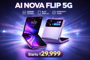 AI Nova Flip 5G foldable smartphone price in India specs and features