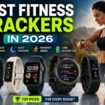 Best fitness trackers in 2026 showing smartwatch, fitness band, and smart ring with health tracking features