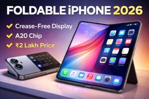 Foldable iPhone 2026 crease-free display Apple foldable phone design
