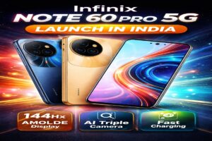Infinix Note 60 Pro 5G launch in India featuring 144Hz AMOLED display, AI camera and fast charging smartphone design