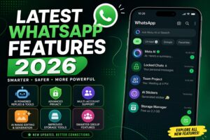 Latest WhatsApp Features 2026 showing AI tools, privacy updates, and new messaging features