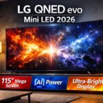 LG QNED evo Mini LED 2026 smart TV with vibrant display
