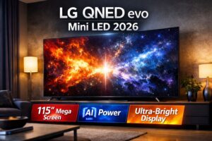 LG QNED evo Mini LED 2026 smart TV with vibrant display