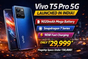 Vivo T5 Pro 5G with 9020mAh battery, Snapdragon processor and 90W fast charging launched in India