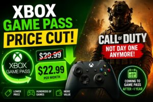Xbox Game Pass price cut 2026 showing reduced subscription price and Call of Duty delayed release