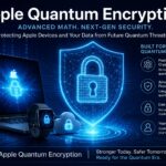 Apple quantum encryption technology protecting iPhone and cloud data against future quantum cyber attacks and AI-powered hacking threats.