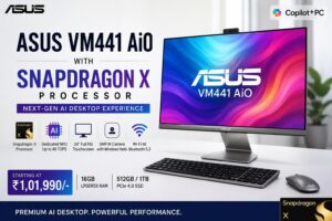 ASUS VM441 AiO with Snapdragon X processor premium AI desktop launched in India