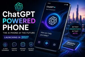 ChatGPT powered phone AI interface concept smartphone
