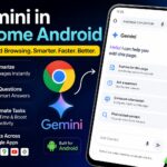 Gemini in Chrome Android AI-powered browsing interface with smart search, webpage summaries, and mobile productivity features in Google Chrome Android.