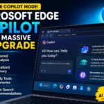 Microsoft Edge Copilot AI browser interface showing smart tab analysis and AI-powered browsing features