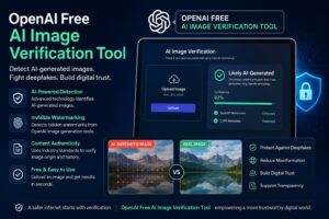 OpenAI free AI image verification tool detecting deepfake AI-generated images with advanced security technology online