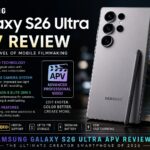 Samsung Galaxy S26 Ultra APV review showing advanced AI video recording, professional camera system, and next-generation mobile filmmaking features