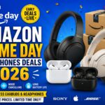 Amazon Prime Day Headphones Deals 2026 featuring best wireless noise cancelling headphones for travel, premium wireless earbuds, Bluetooth headphones, and ANC audio devices at discounted prices.