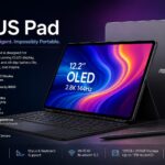 ASUS Pad featuring a 12.2-inch 144Hz OLED display, AI-powered productivity tools, premium audio system, and lightweight Android tablet design