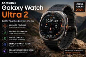 Galaxy Watch Ultra 2 premium smartwatch featuring AI health tracking, advanced fitness monitoring, brighter AMOLED display, and improved battery life