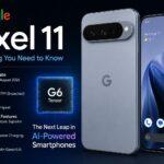 Google Pixel 11 smartphone showcasing Tensor G6 chipset, AI camera features, Android 17 integration, and expected flagship design ahead of launch