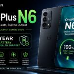 OnePlus N6 smartphone featuring 7-year battery health support, AI battery optimization, and advanced long-lasting battery technology.