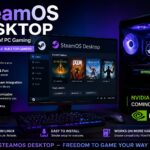 SteamOS Desktop running on a custom gaming PC with Nvidia graphics support as Valve expands Linux gaming compatibility