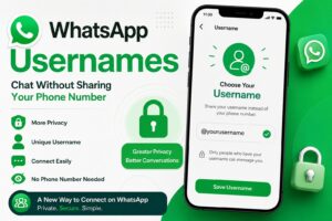 WhatsApp Usernames privacy feature showing how users can chat without sharing their phone number on Android and iPhone