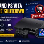 PS3 and PS Vita Store Shutdown announced by Sony showing PlayStation 3 and PS Vita consoles with PlayStation Store closure notification.
